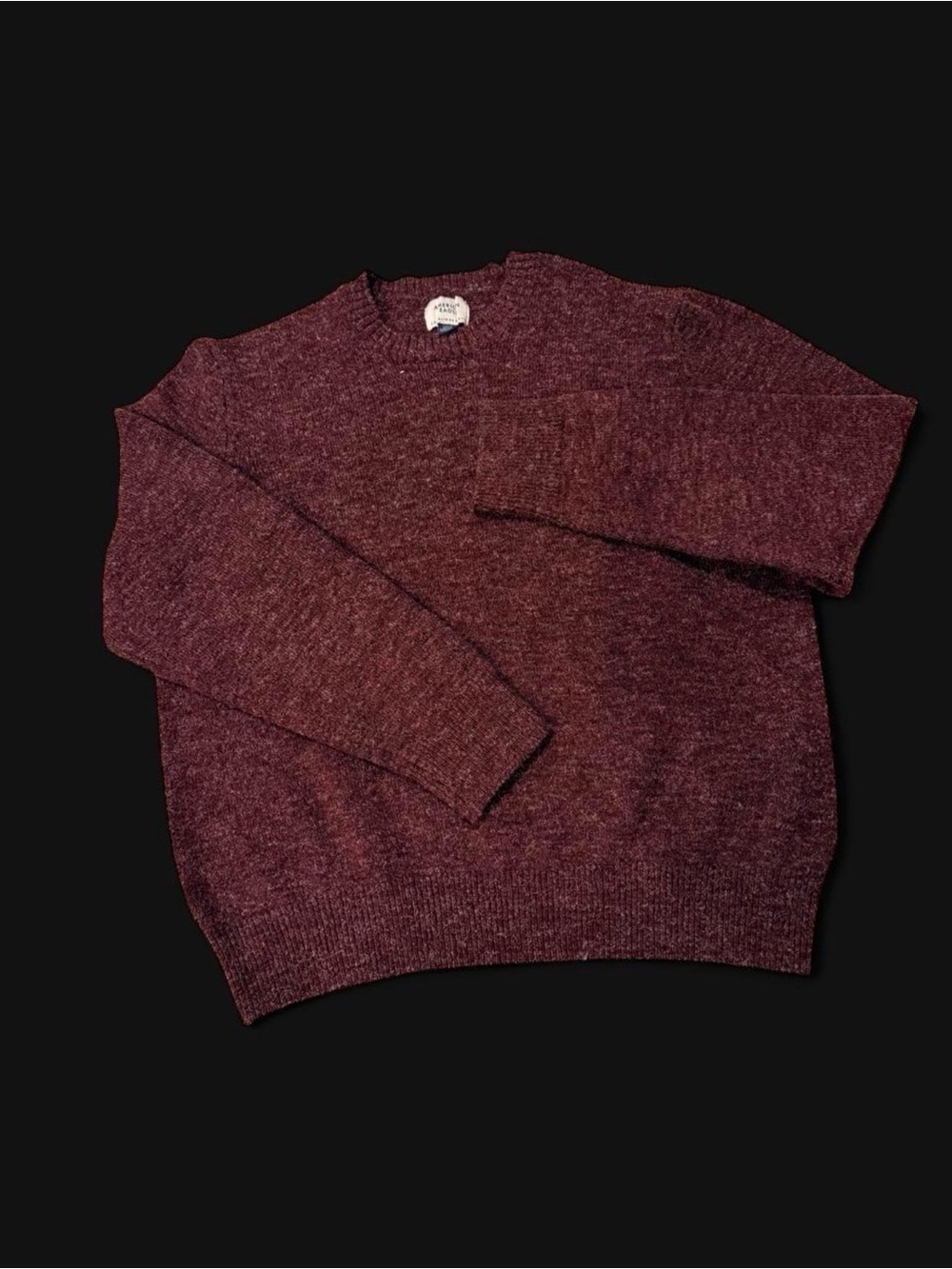 American Eagle Maroon Marled Knit Crewneck Pullover Sweater – Size L